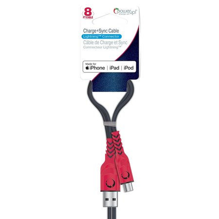 POWER UP! USB Cable - 8ft Braided - MFI 8-Pin Patriotic 191-05933